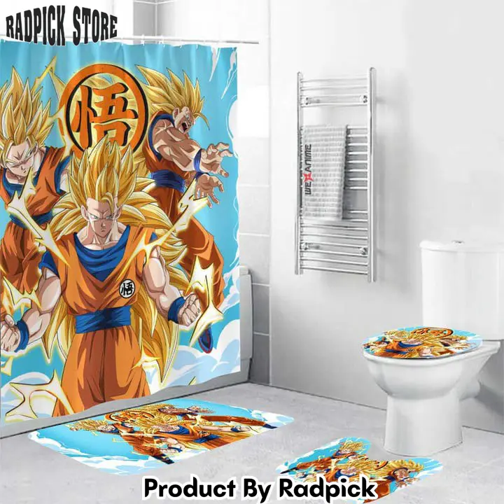 Dragon ball anime goku super saiyan combo bathroom set   rp0200127